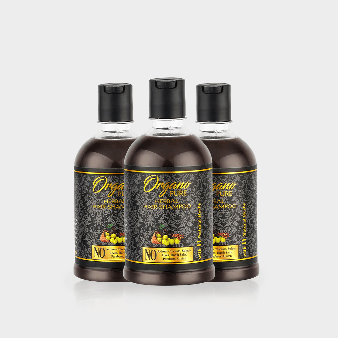 Organo Pure Herbal Hair Shampoo - Pack of 3 Bottles