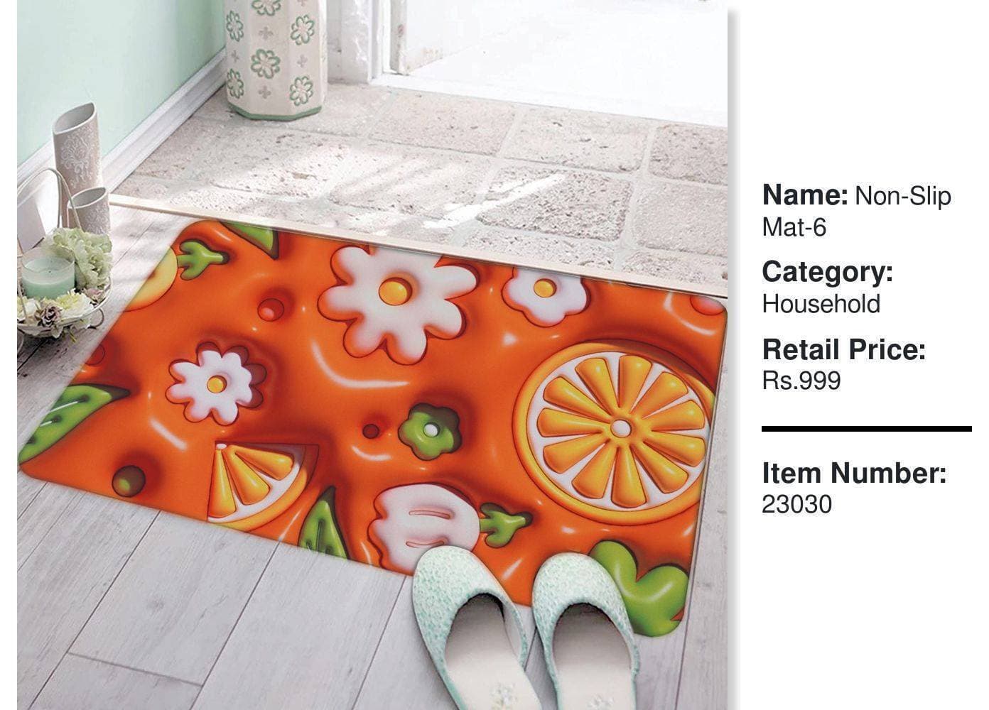 Cute 3D Printed Premium Water Absorbing Mat - Orange - (LXZ310)