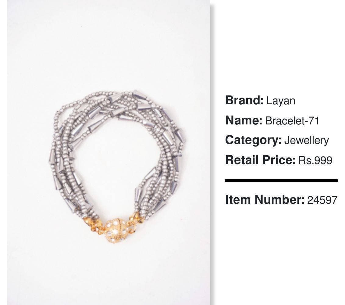 Layan Grey Wrap Bracelet For Women - (LXZ413)