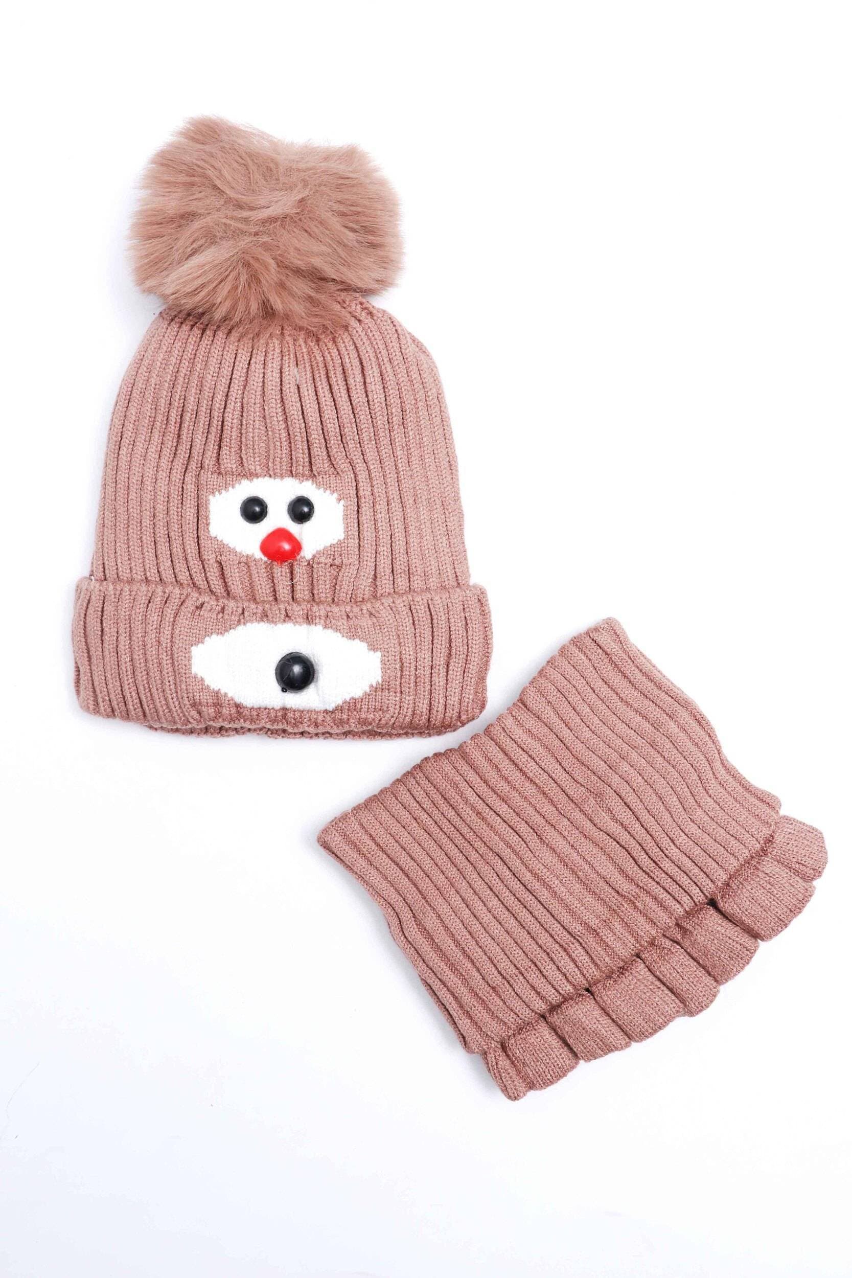 2Pc Wool Kids Cap For Baby - Multicolour