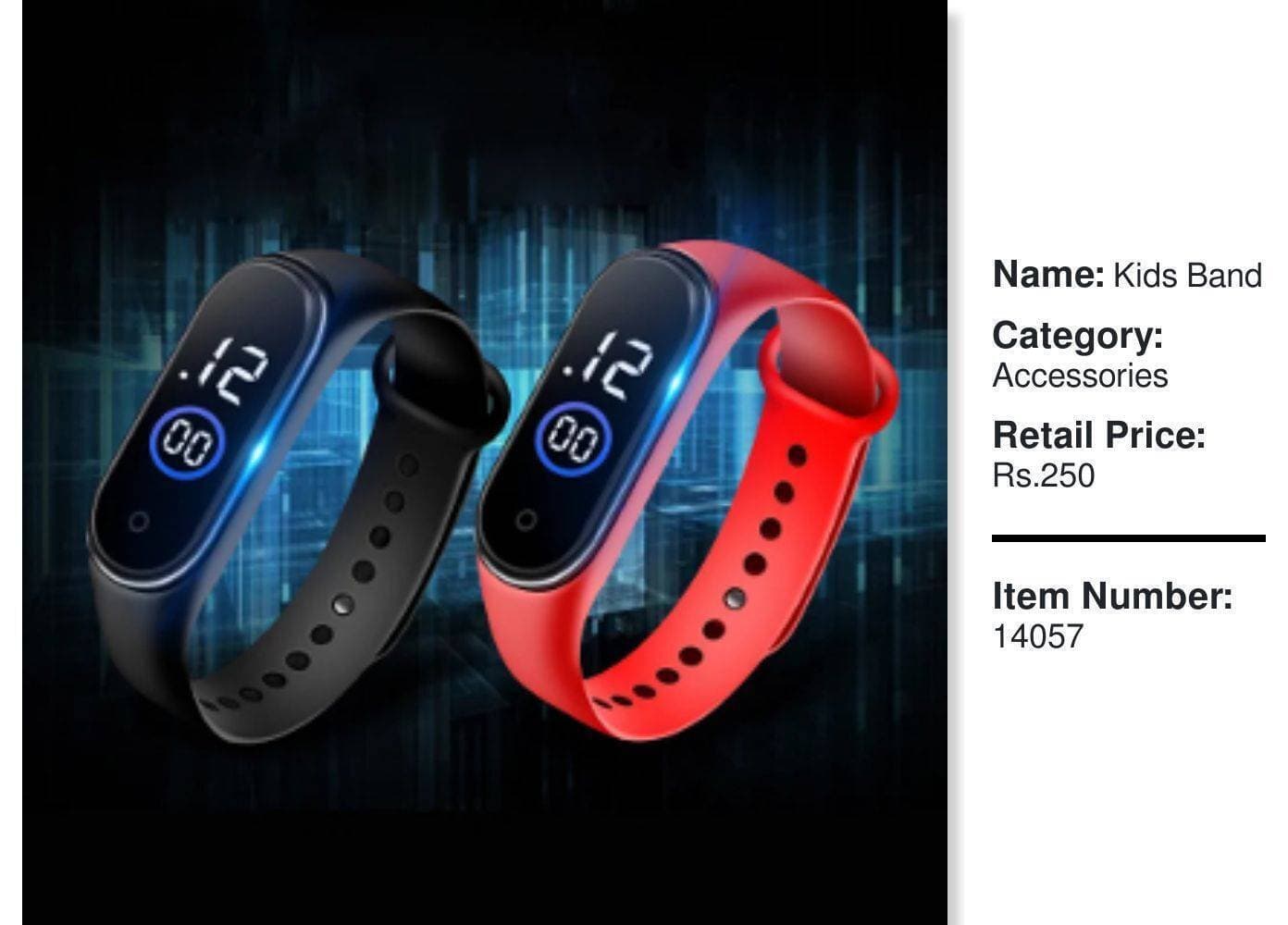 Led Rubber Kids Fitness Band - (LXZ443)