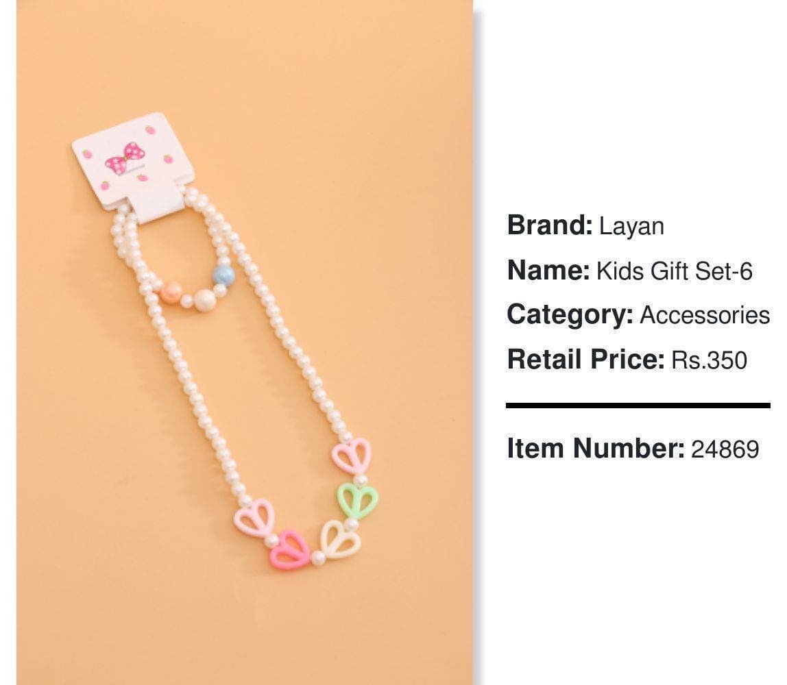 Layan Gift Set-6 Chain & Bracelet For Children - (LXZ427)