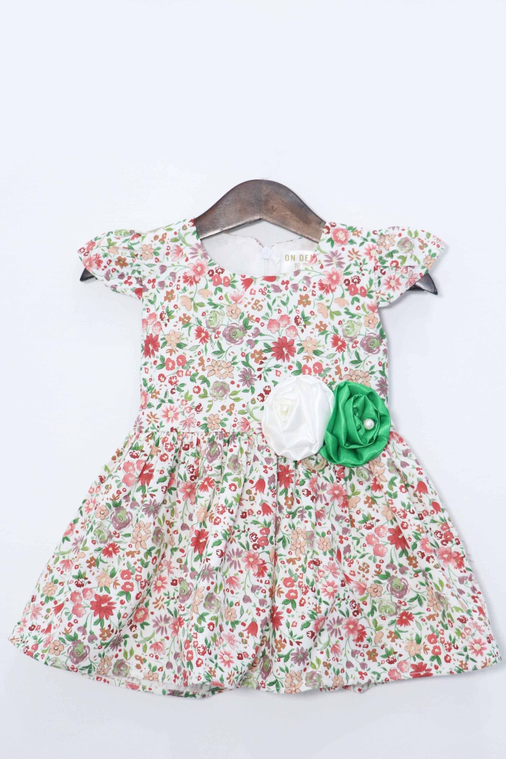 Cotton Stitched Frock For Kids - (LXZ637)