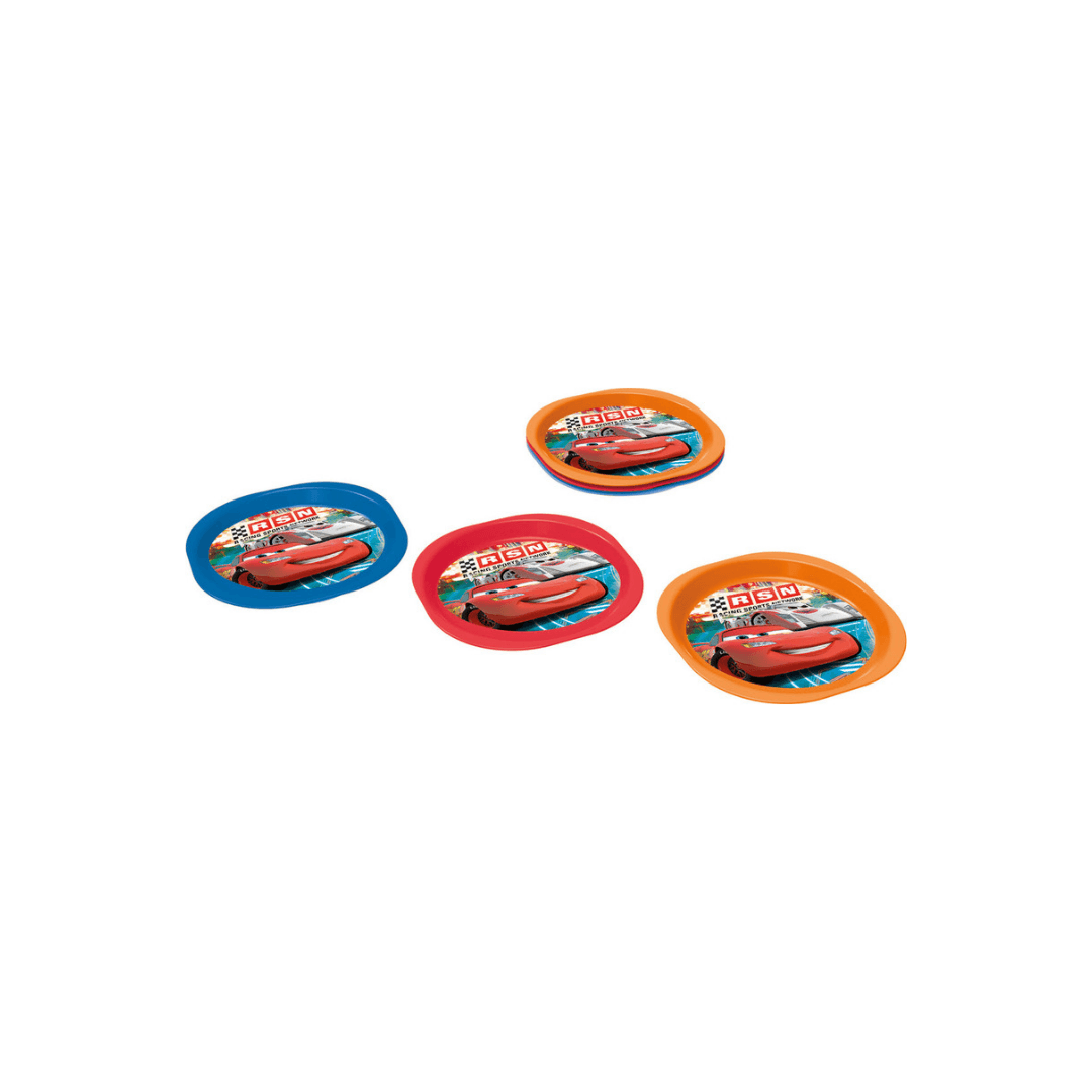 Cars Neon Racers Picnic Plate Set - Set of 3