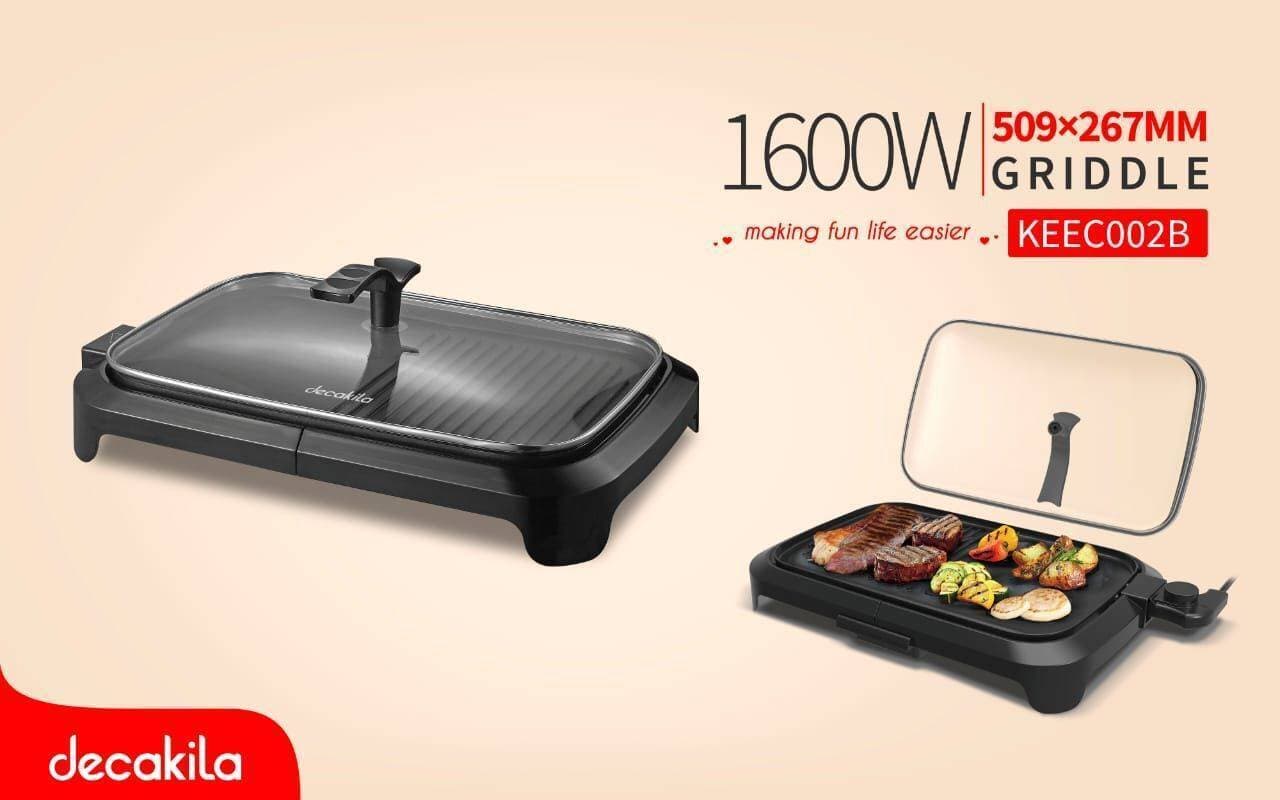 Decakila By INGCO Griddle 1600W Non -Stick Coating Keec002B