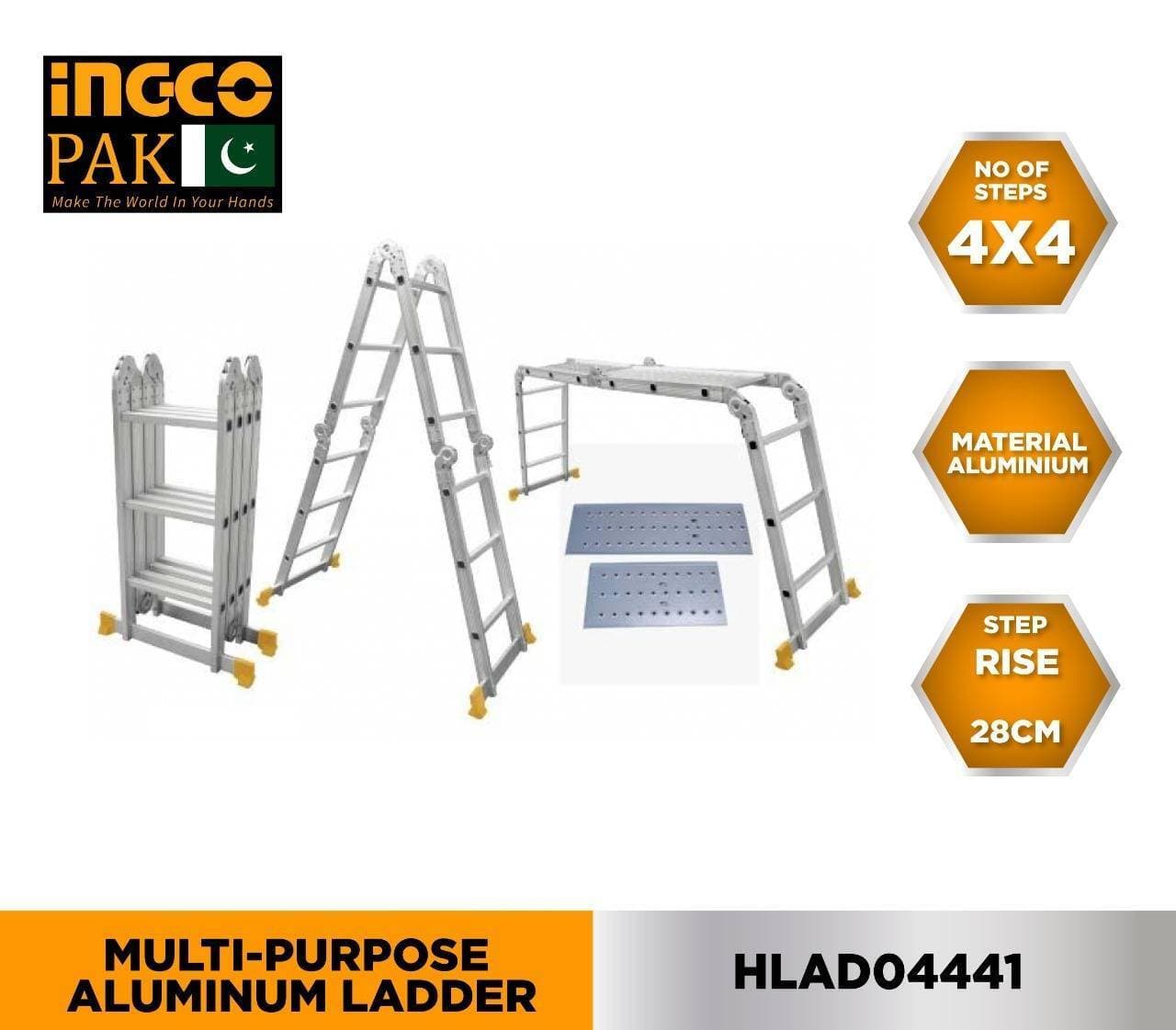 INGCO Multi Purpose 15.5 Foot Aluminum Ladder