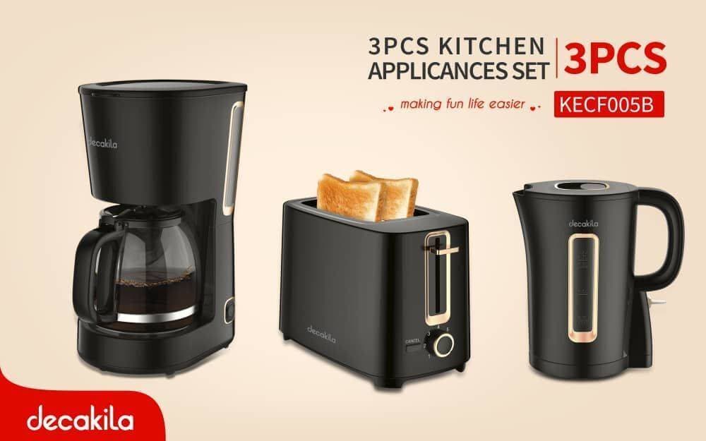Decakila By: INGCO 3Pcs Kitchen Applicances Set (Coffee Maker, Kettle & Toaster)