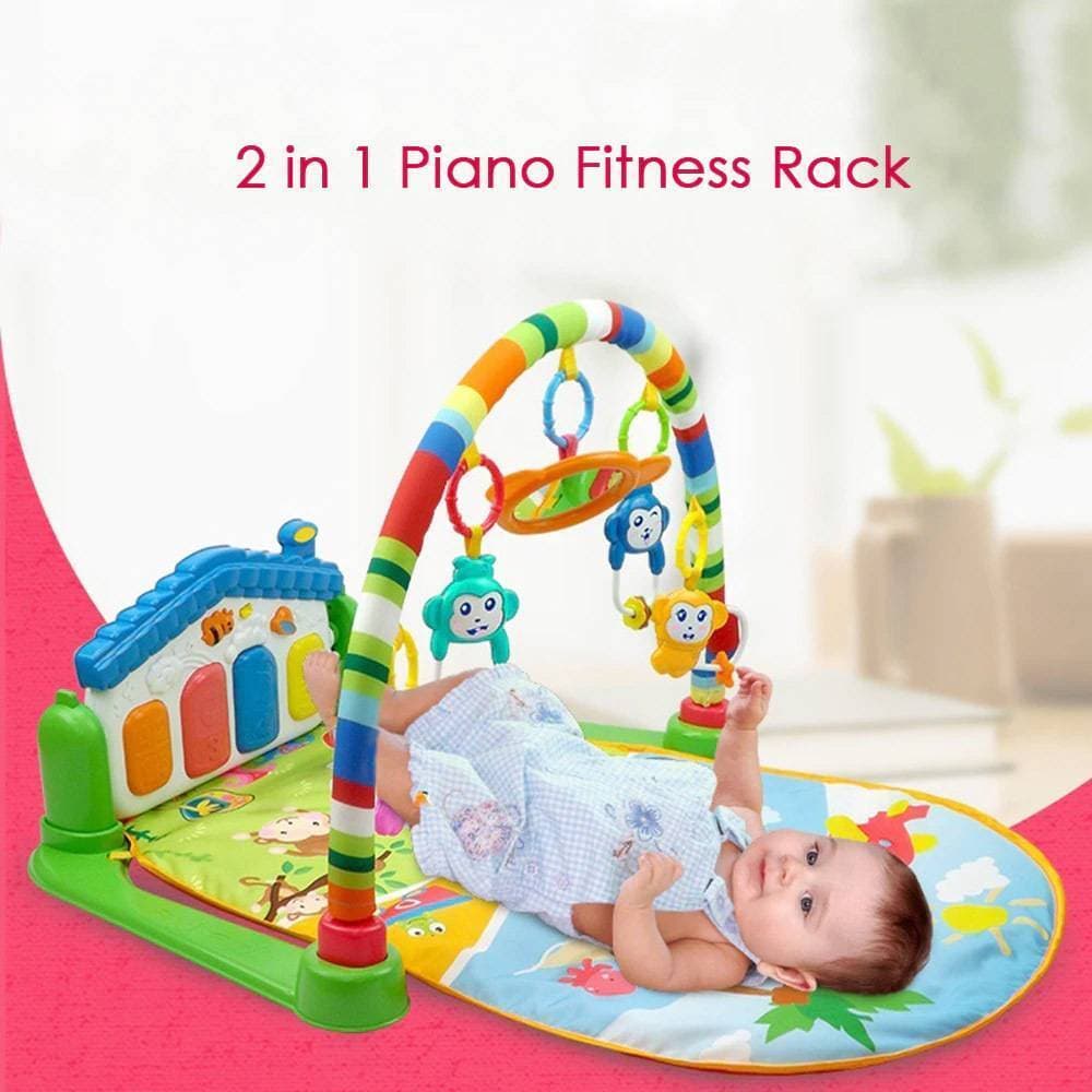 3 In 1 Newborn Baby Play Gym With Rattle Mat