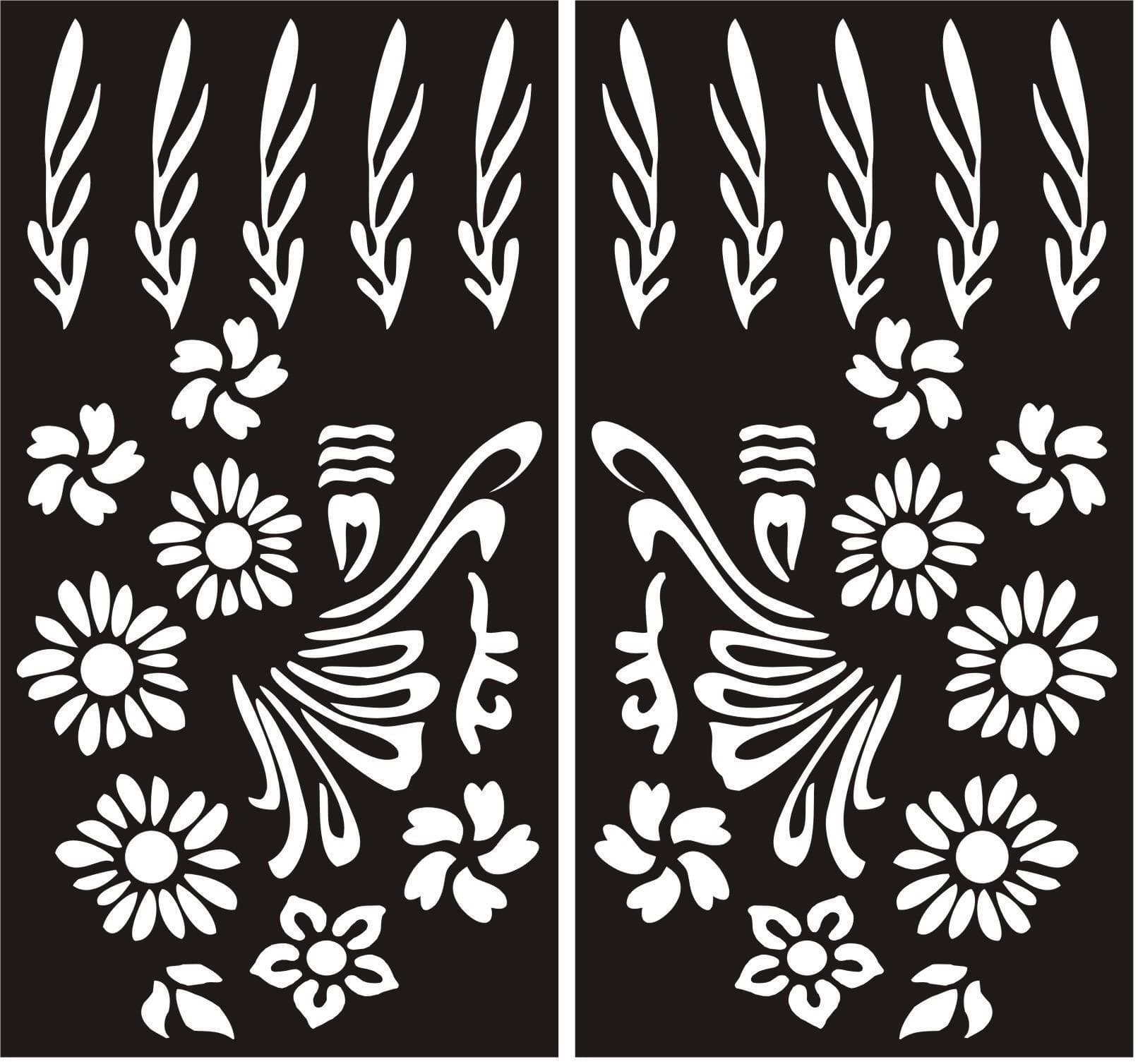 Multi Design Sheets Mehndi Stencil Stickers - 1 Set