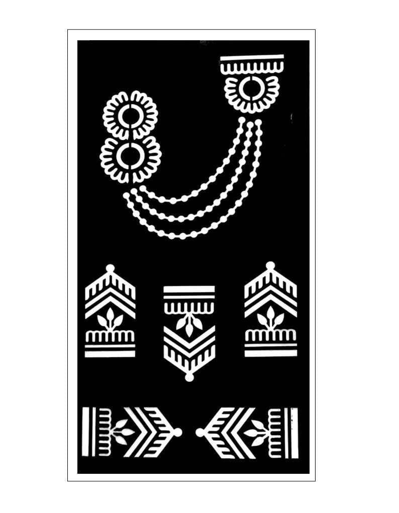 Sheet Mehndi Papers Stencils - 1 Sheet