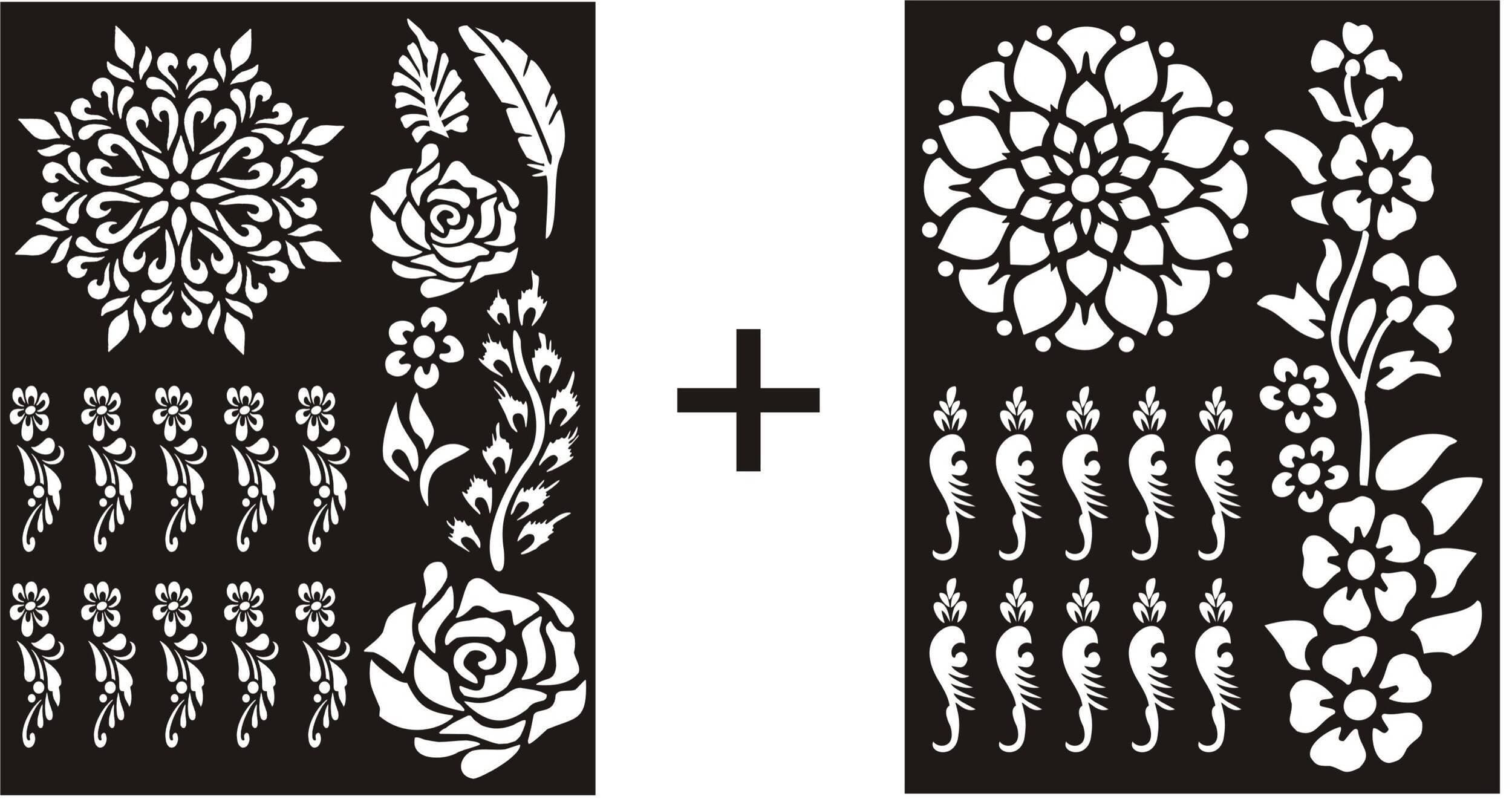 Different Designs Stencils Stickers For Women - 1 Pair