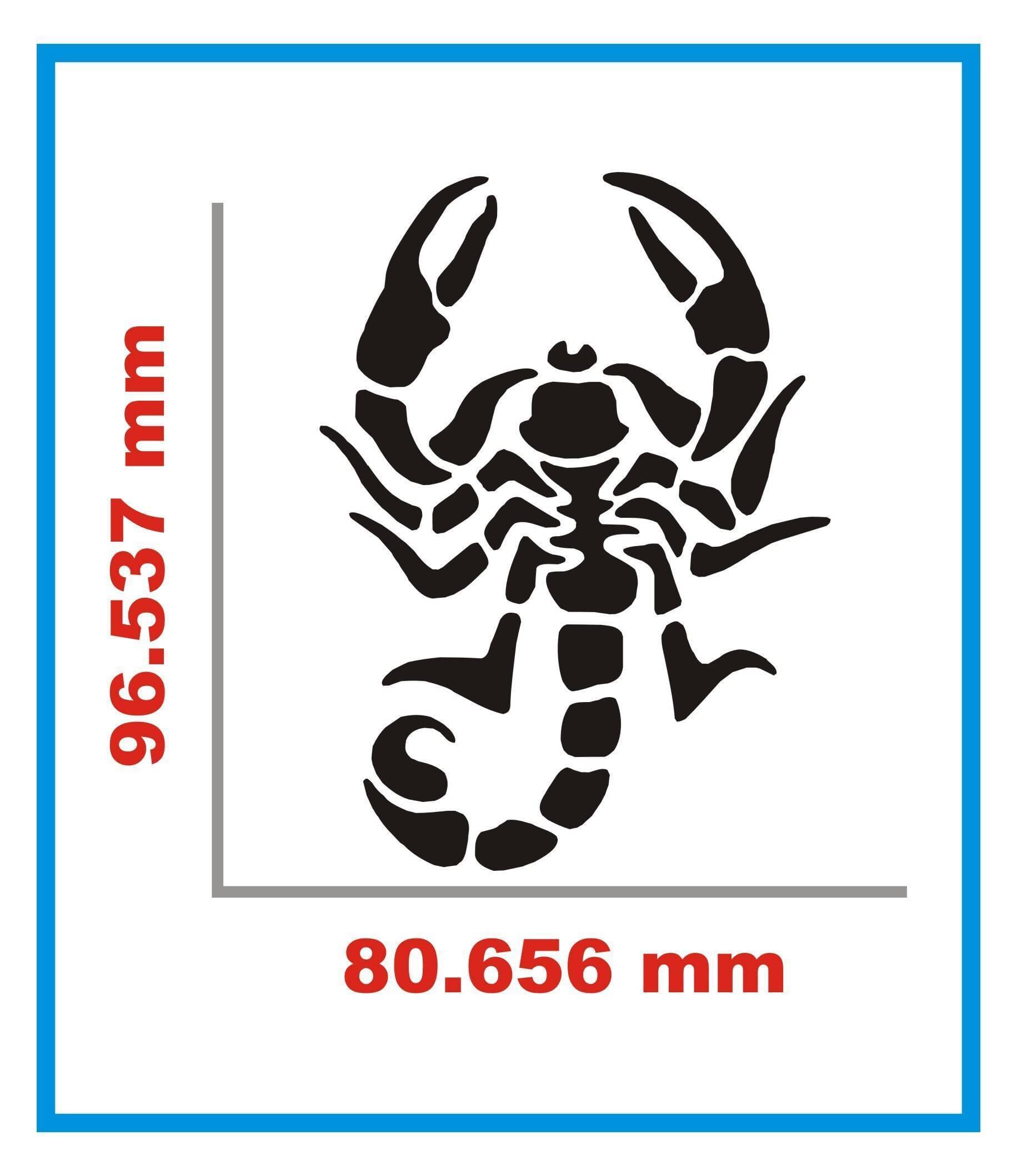 Bike & Car Scorpions Tatto Sticker - Black