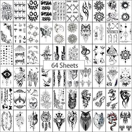 20 Sheets Temporary Tattoos For Boy & Girl