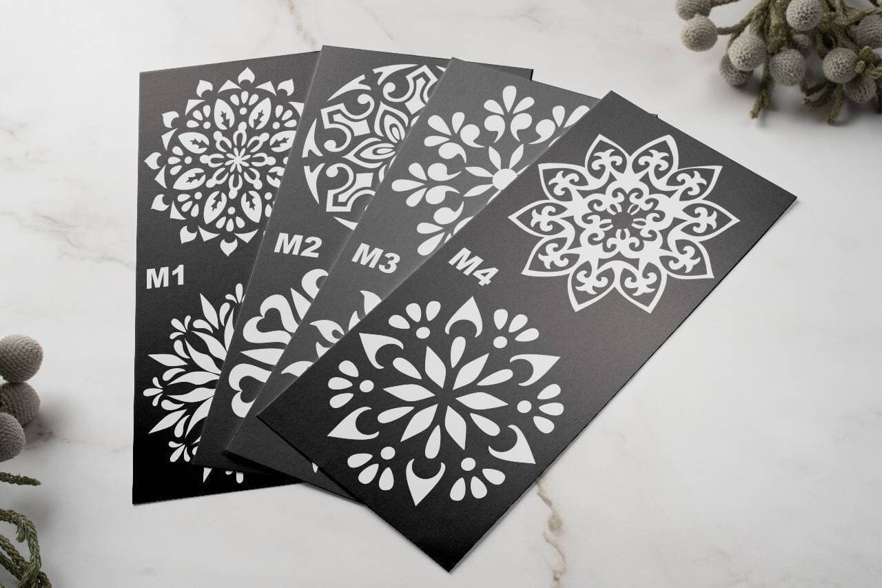 Different Design Mehndi Stickers Sheets - Pack of 4