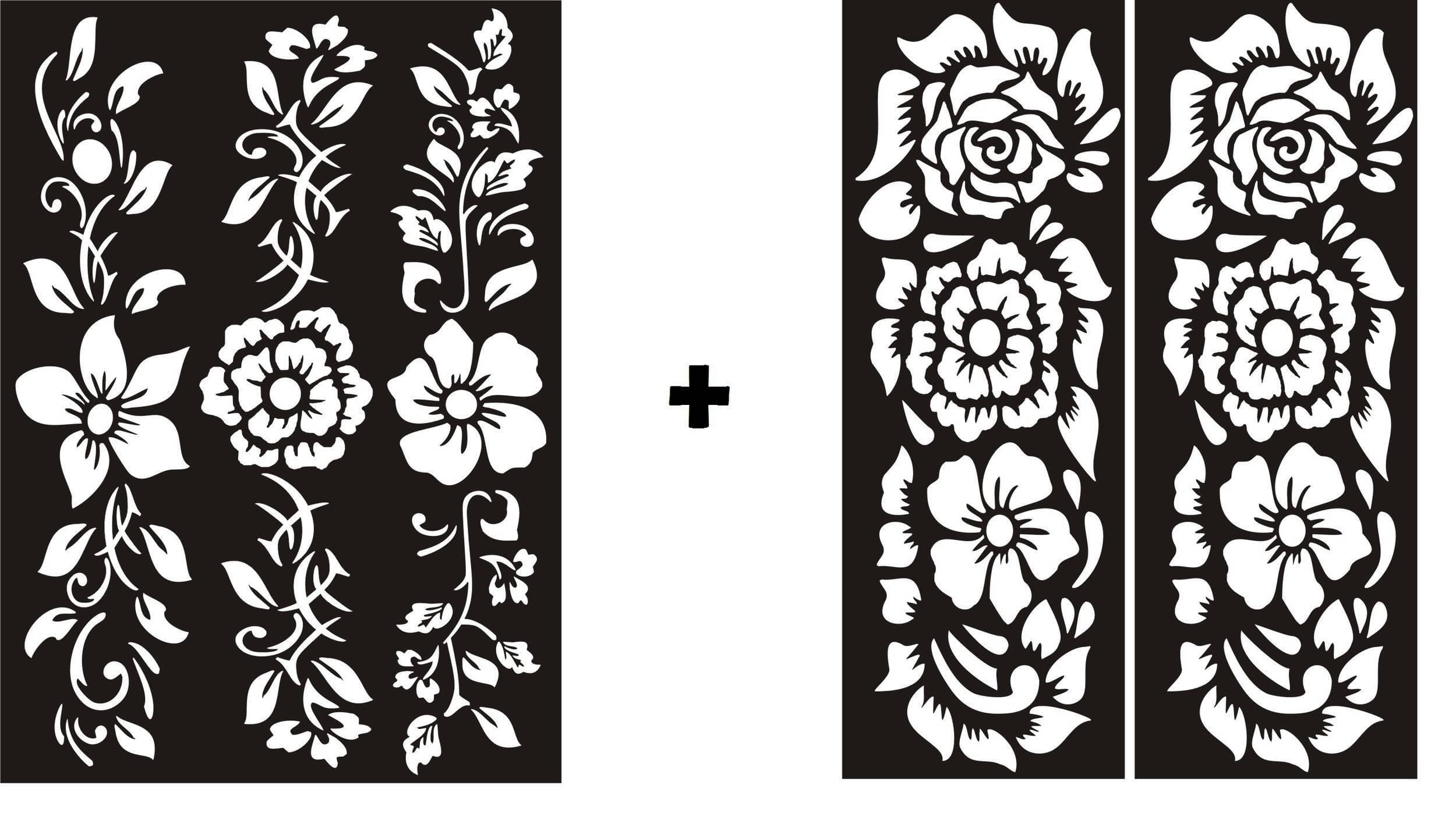 Different Designs Stencils Stickers For Women - Pack of 2