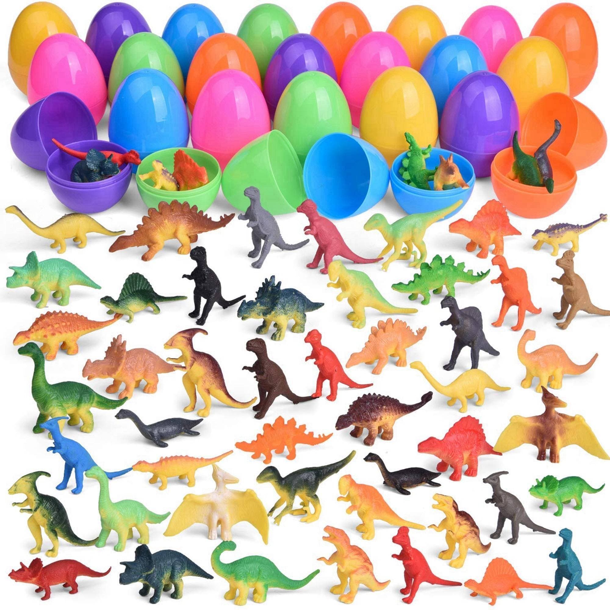 Pack of 12 Colorful Eggs Prefilled with Mix Toy