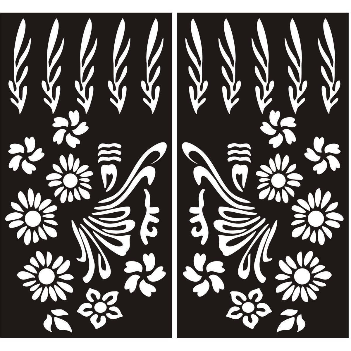 Mehndi Papers Sticker Mix Designs - 1 Pair