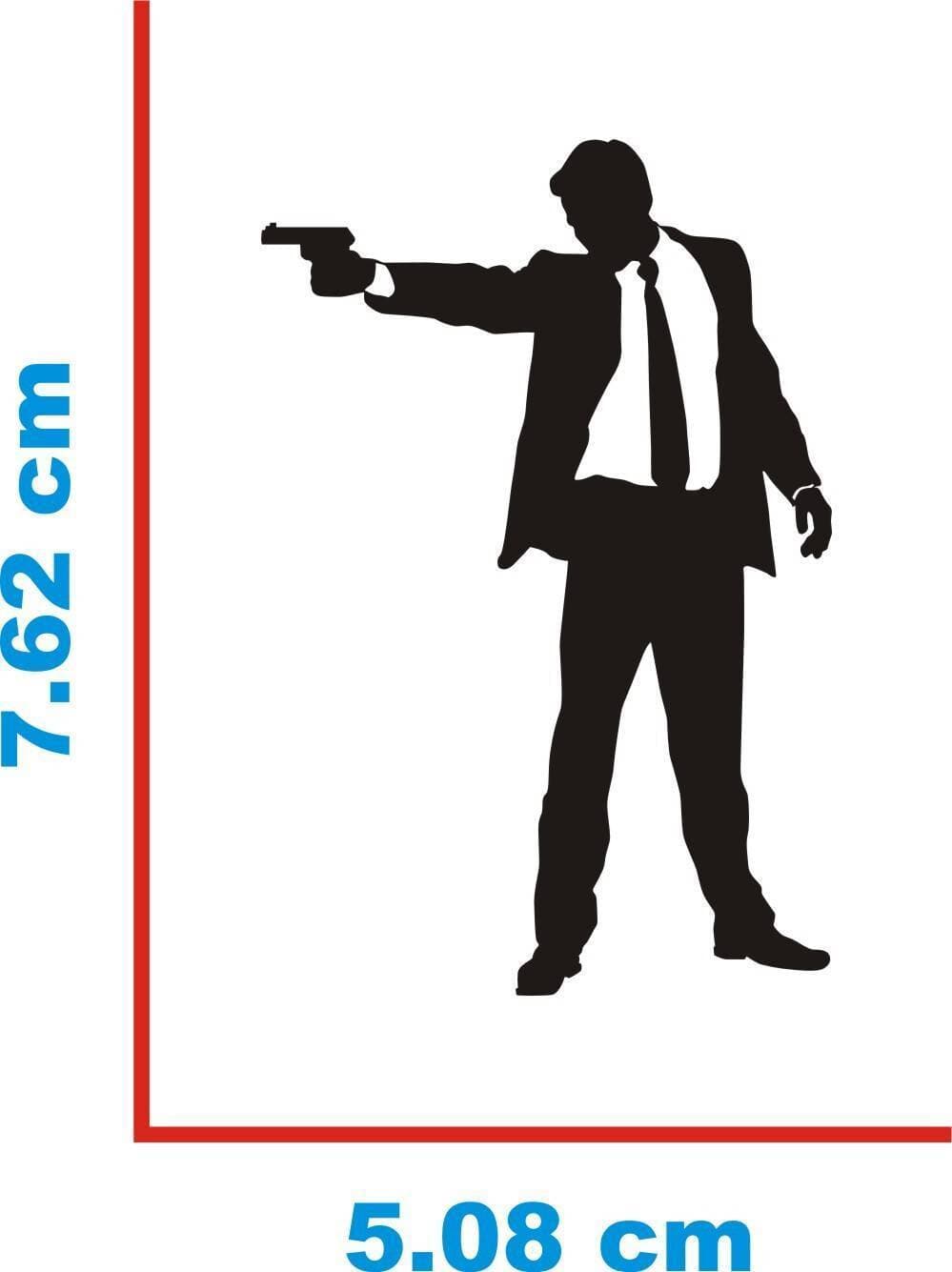 PVC Vinyl Shooting Men Car & Laptop Sticker - 1 PC