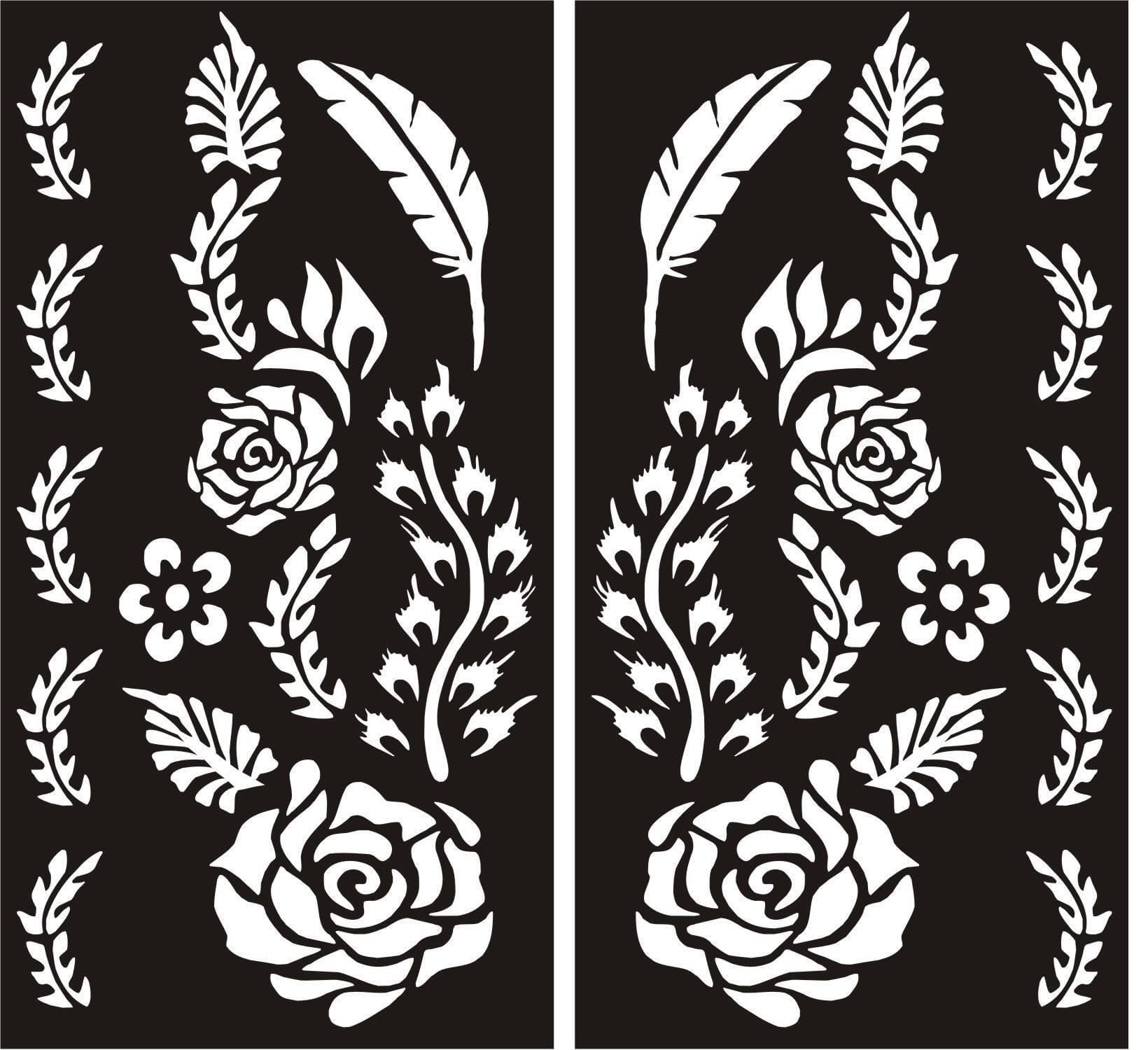 Mehndi Stencil Stickers Sheet - Pack of 2