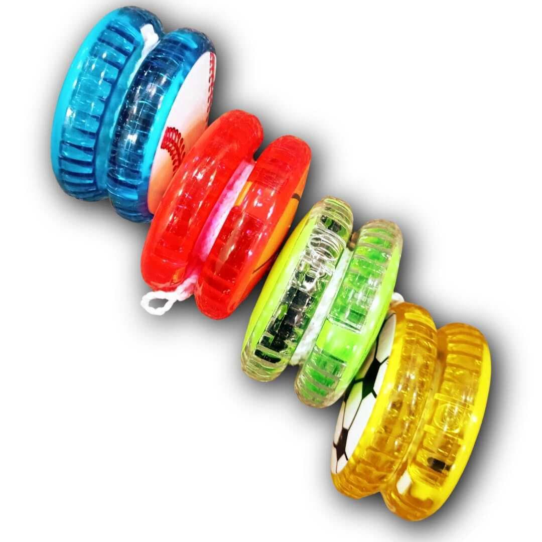 Sports Design Yo Yo With Lights For Kids - Pack of 4