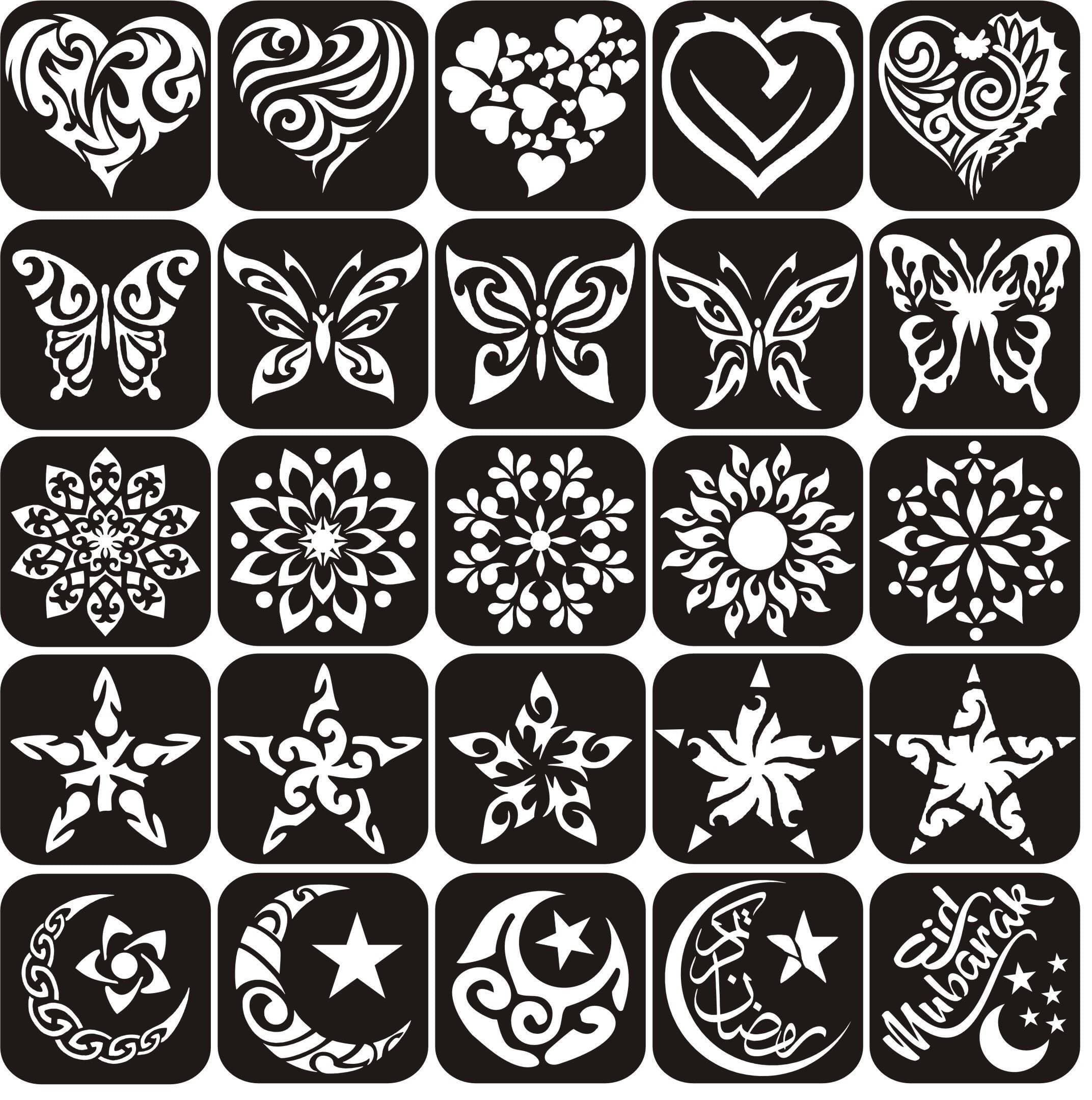 Mehndi Papers Sheet Stencils PVC Sticker