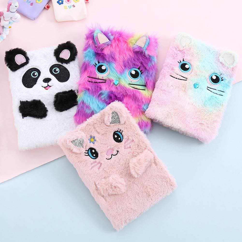 Cartoon Cat Panda Fluffy Diary - 1 Piece