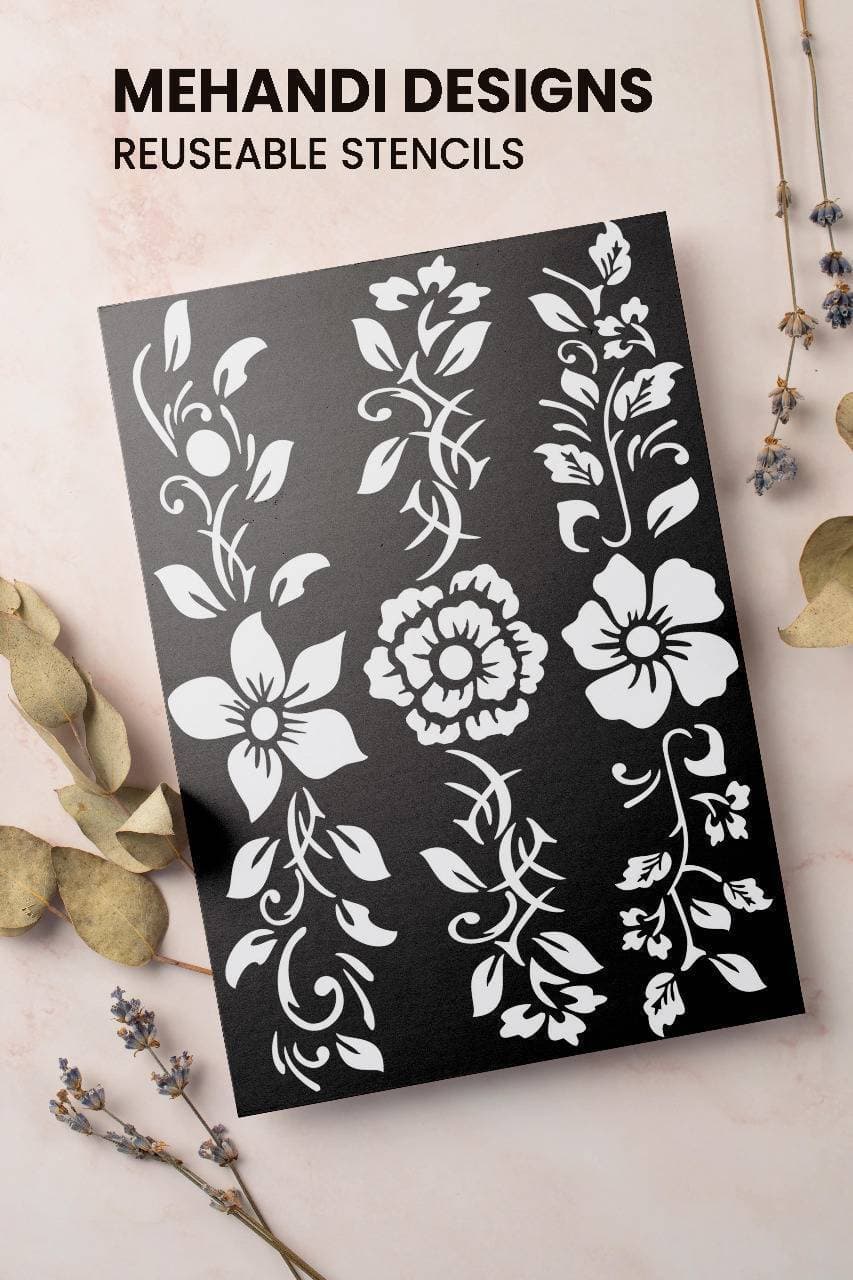 Different Sheets Mehndi Stencils Stickers
