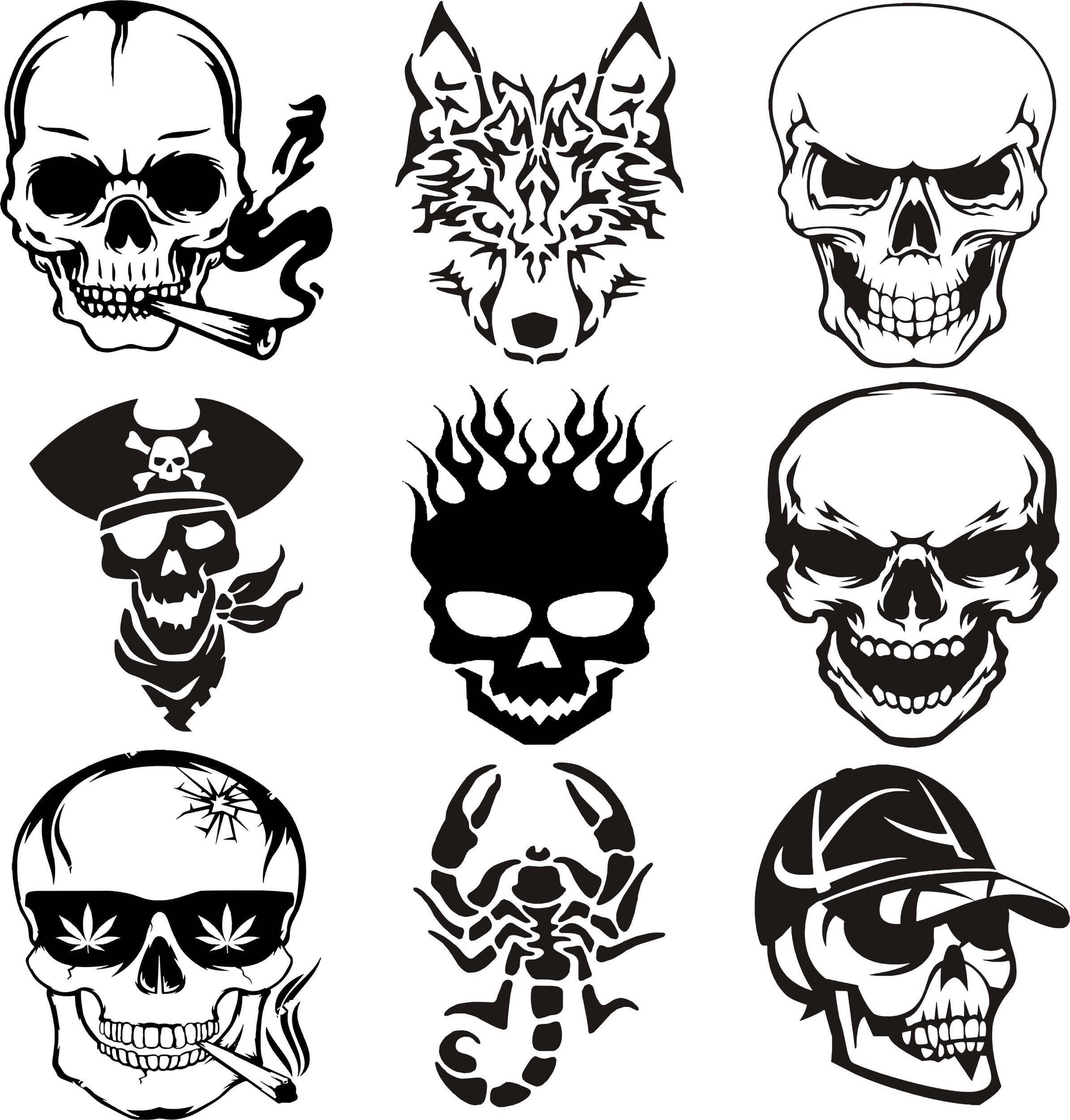 9 Different Designs Tattoo Stickers