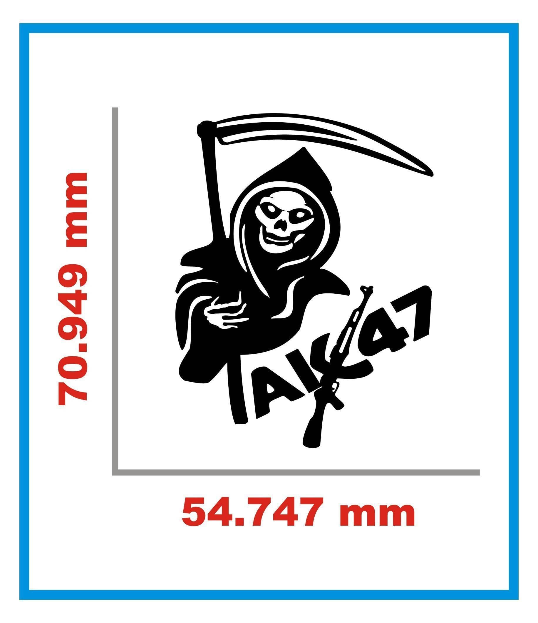 Bike & Car Head With Sord Sticker - Black