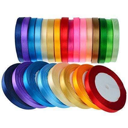 12.5mm Pretty Silk Satin Ribbon - pack of 12