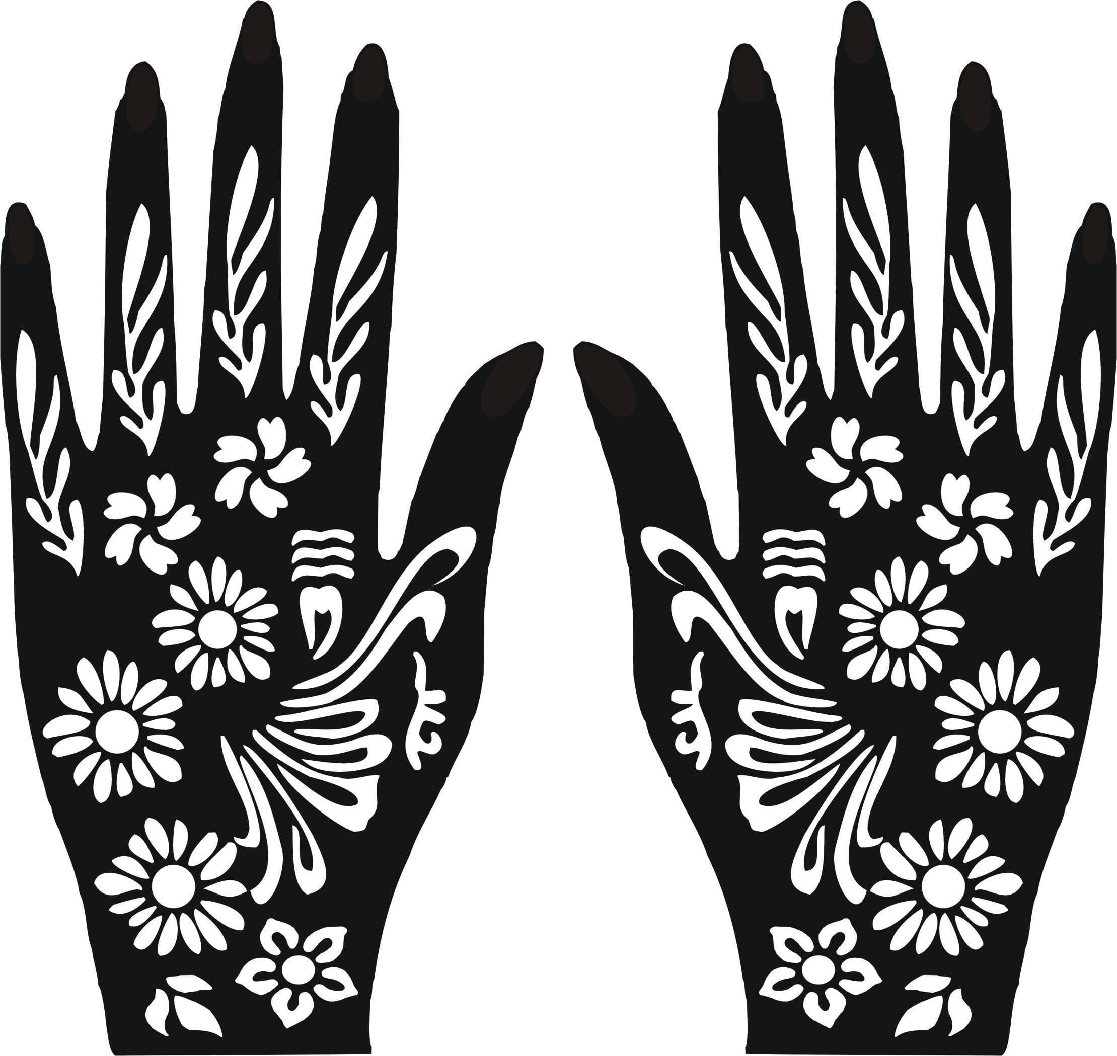 Makeup Beauty Salon Mehndi Papers Mix Design - 1 Pair