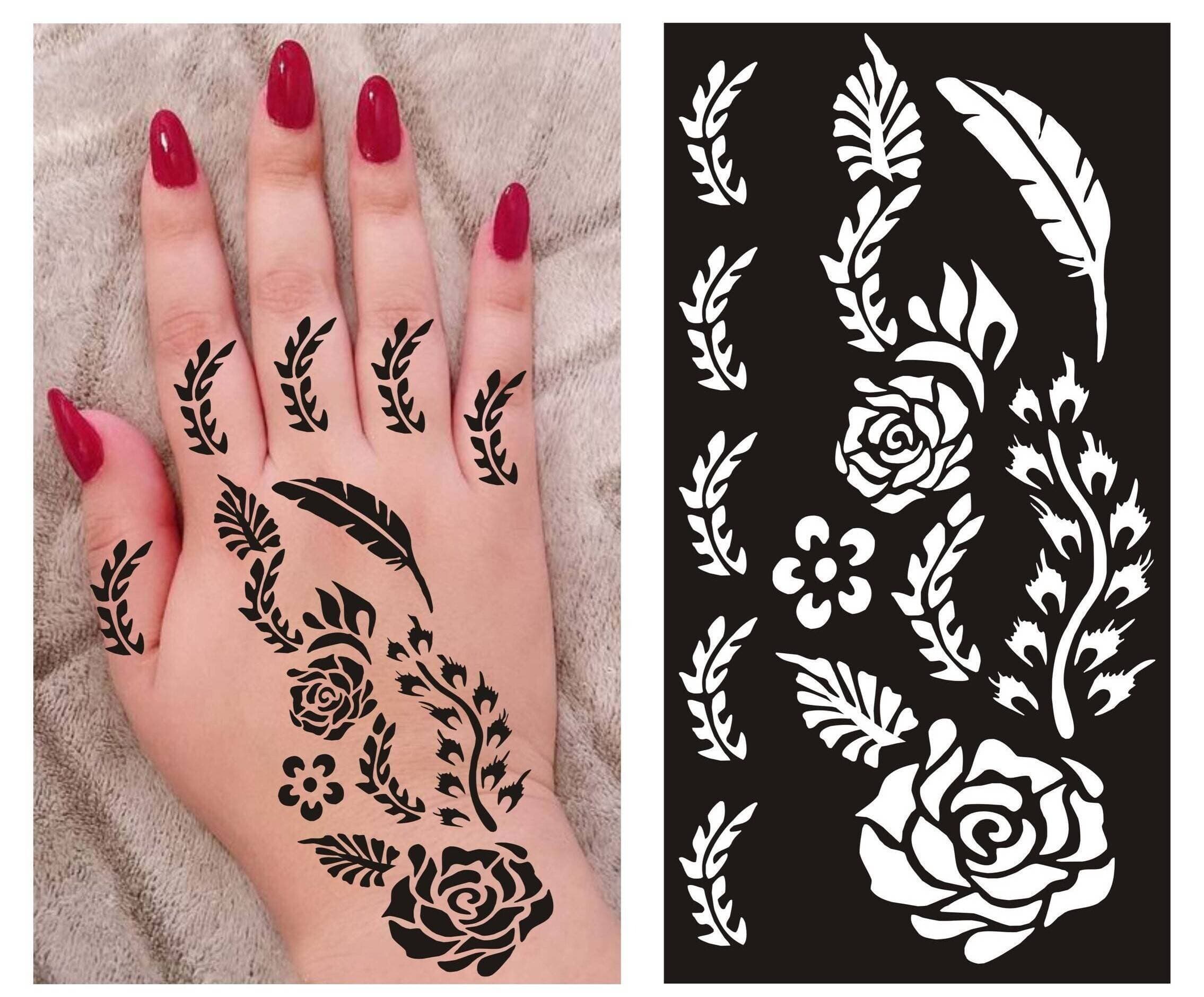 1 Pair Design Mehndi Papers For Women