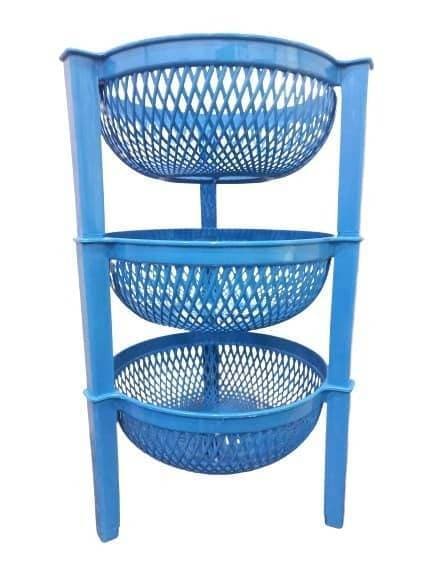3 layer Vegetable Storage rack for Kitchen - Blue