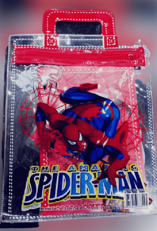Spider Man Stationary Bag For Kids With Pencil/Eraser/Scale & Diary