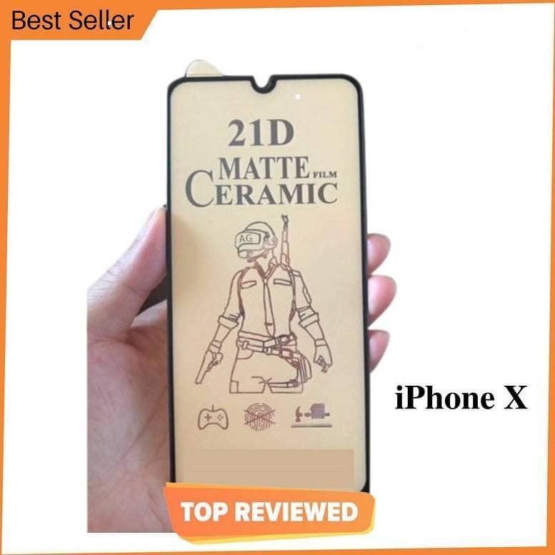 iPhone X 21D Ceramic matte unbreakable Screen Protector