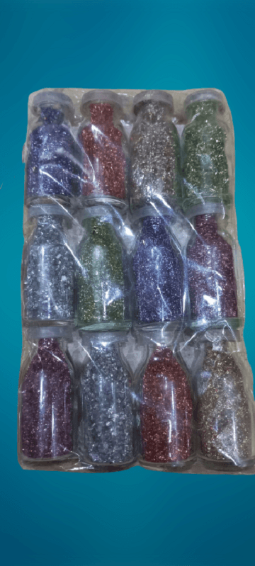 Glitter bottles for slime and decorations - Pack of 12 PCS
