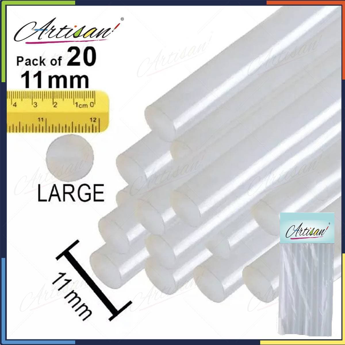 Artisan Pack of 20 - 11mm Large Glue Sticks