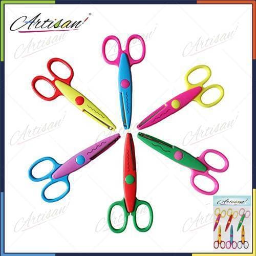 Artisan Pattern Zigzag Crafting Scissors - Pack of 6