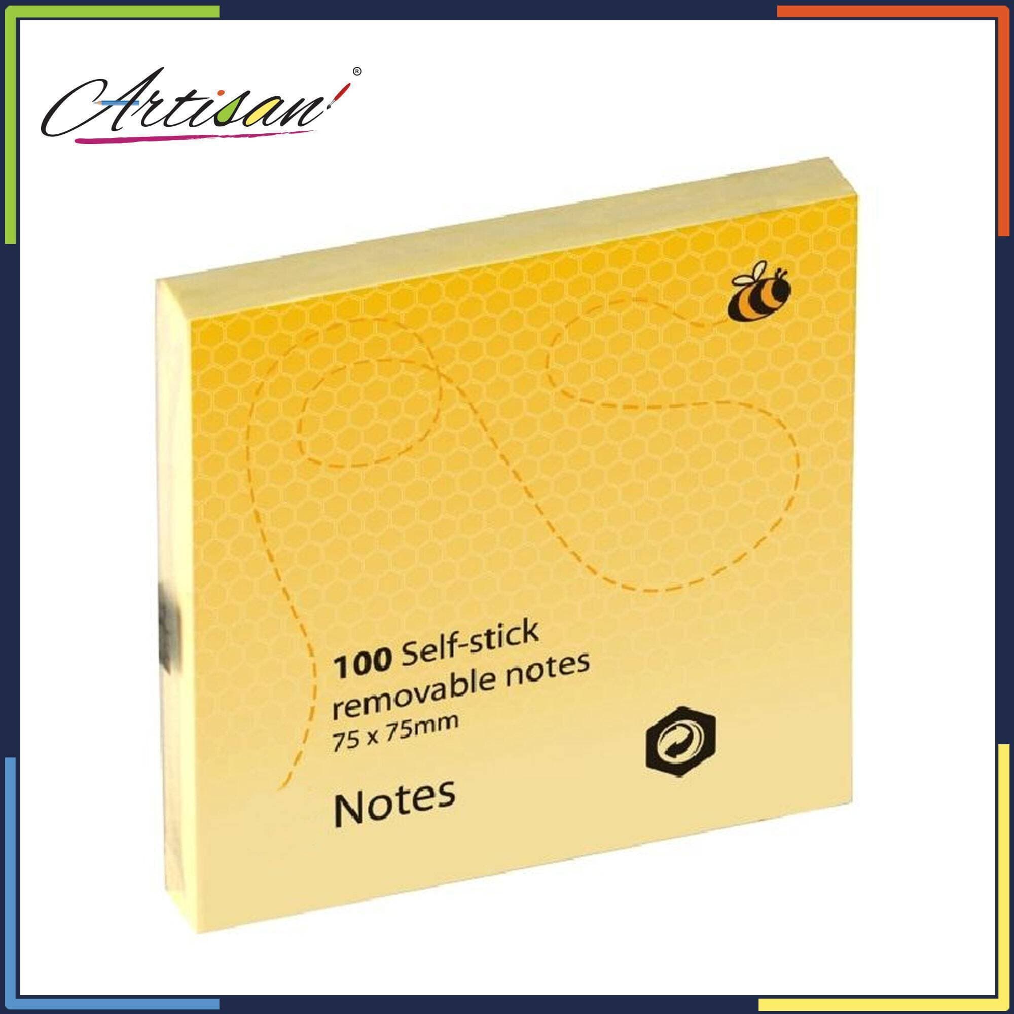 Artisan Sticky Note Pad 100 Sheets 3x3inch - Yellow