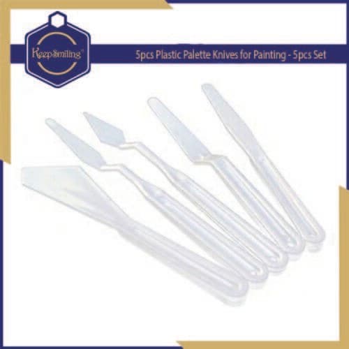 Keep Smiling 5 PCS Plastic Palette Knives for Painting