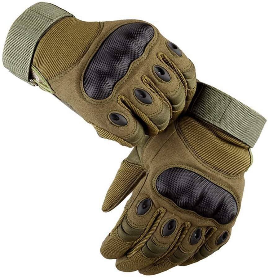 Leeway Full Finger Motorcycle Green Gloves - 1 Pair