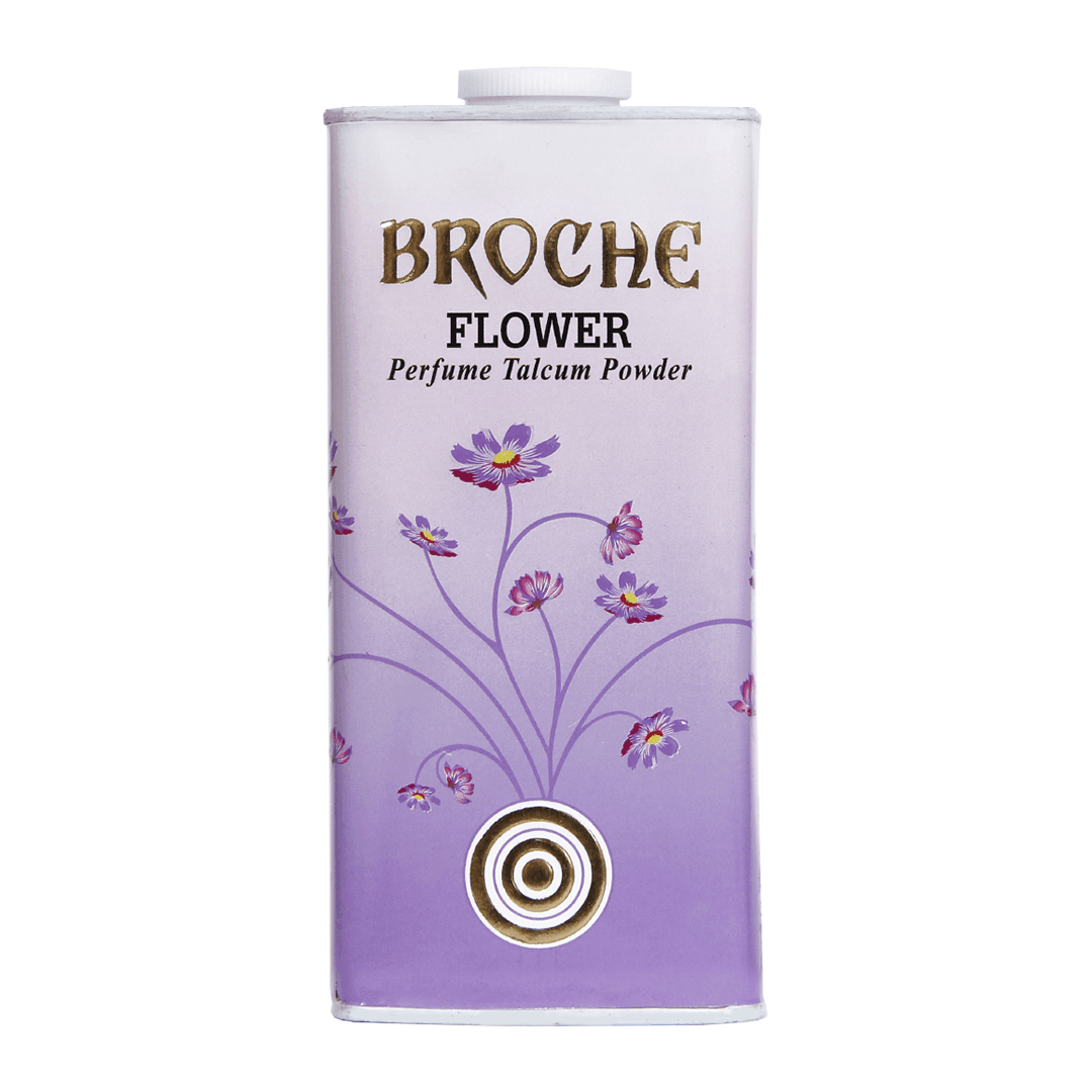 Broche Flower Talcum Powder - 125gm