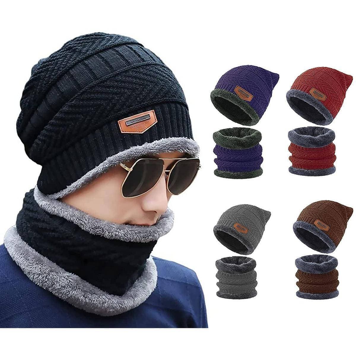 Winter Neck Warmer Woolen Cap For Boys
