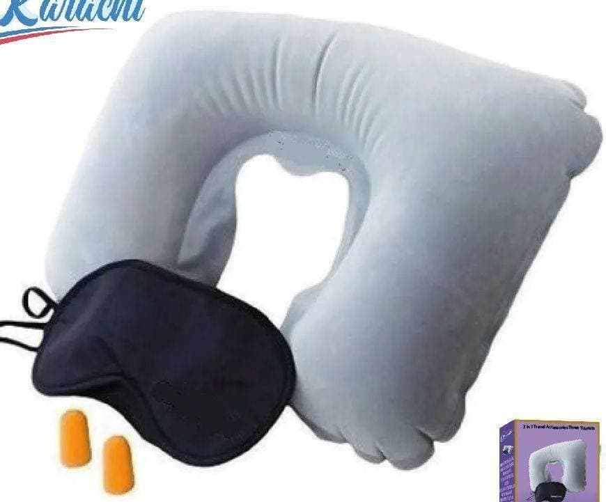 3 In 1 Travel Accessories Three Tourists Treasures Travelling Neck Pillow