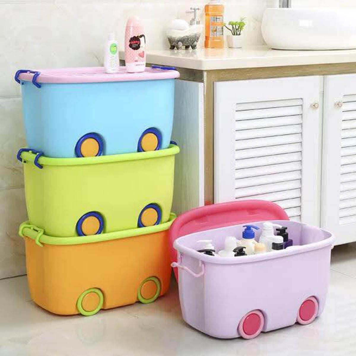 Storage Box Wheel Container Multipurpose Storage Box For Kids