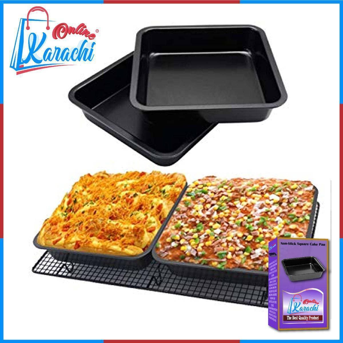 Loaf Pan Non-Stick Square Loaf Cake Pan