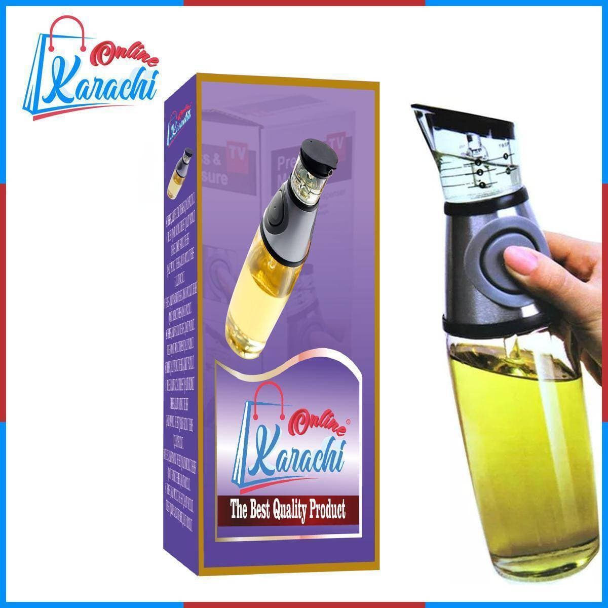 Oil Bottle Just Press & Measure 20 Ml And 3 Tsp