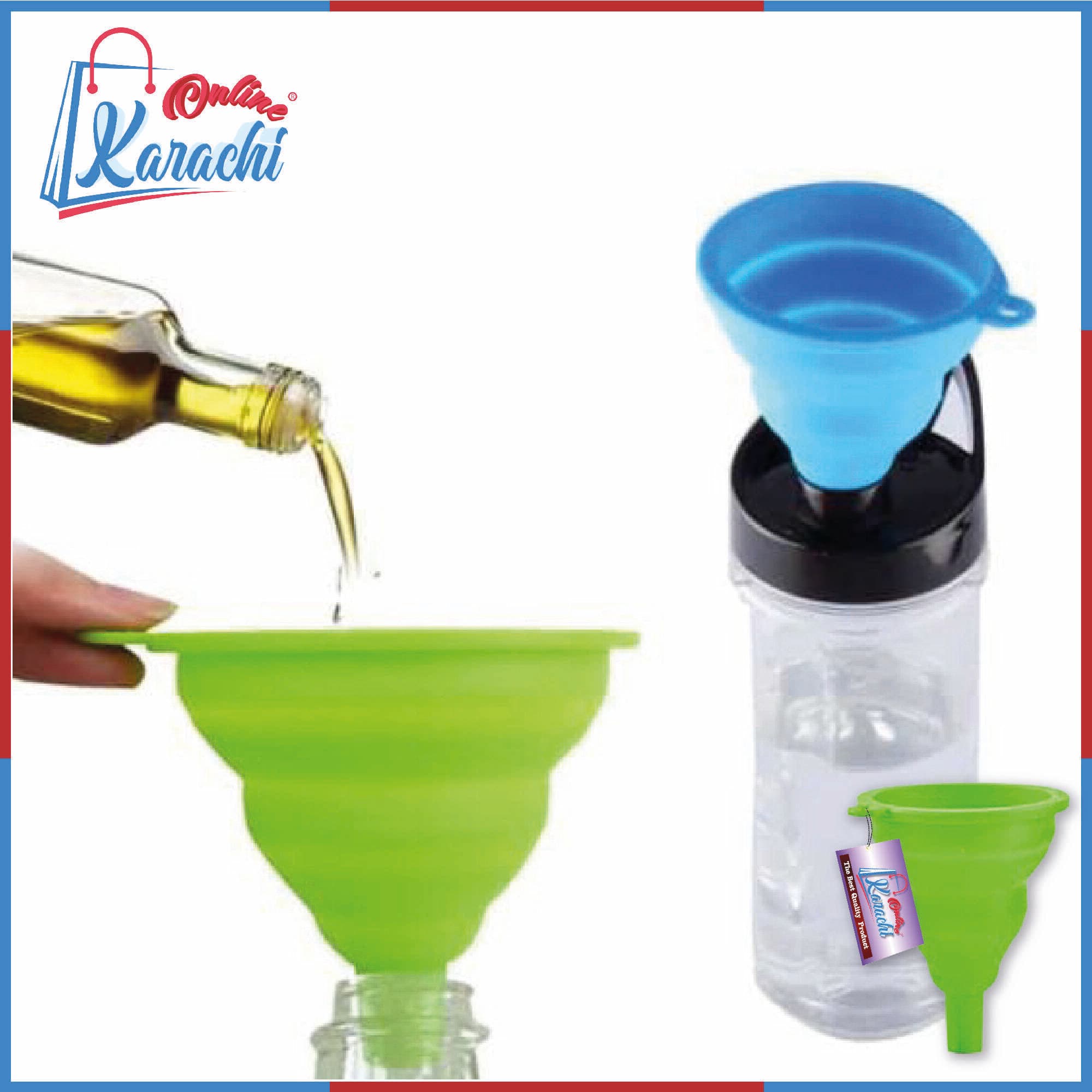 Kitchen Gadgets Silicon Funnel Oil Funnel Water
