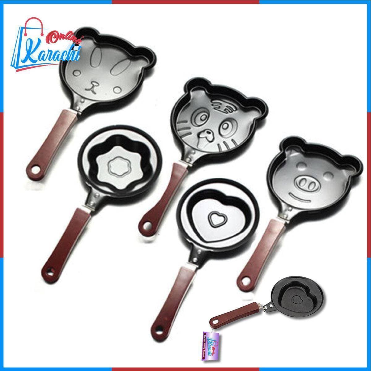 1 Pc - 12Cm Different Shape Frying Pan Cook