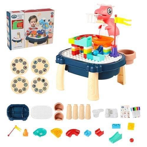 2 in 1 Dinosaur Projector & Building Blocks Table Set
